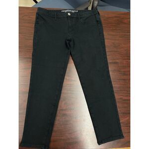 American Eagle Black Super Stretch AEO Knit Jegging Size 14 Short